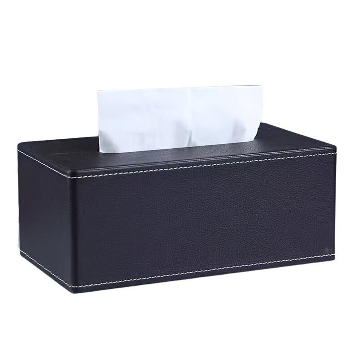 Suport servetele multifunctional dreptunghiular negru 20x10x8cm