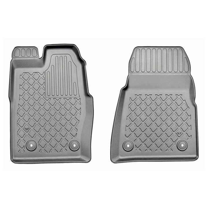 Ford Tourneo Custom L1 L2 Van din 2013 pana in 2018 manuala L1/L2 Covoare pentru fata (sofer + pasager) pentru masina - BORDURA INALTA / NEGRU