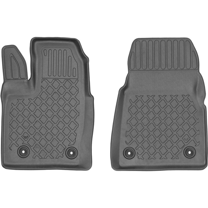 Ford Tourneo Custom L1 L2 Van din 2013 pana in 2018 automata L1/L2 Covoare pentru fata (sofer + pasager) pentru masina - BORDURA INALTA / NEGRU
