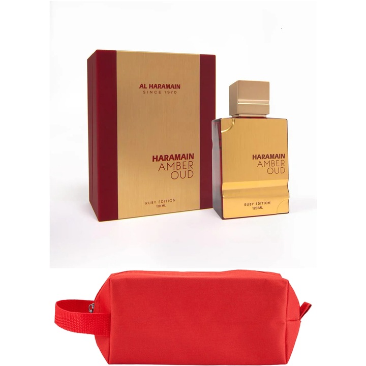 Set Parfum Al Haramain Amber Oud Ruby Edition 120 ml Al Haramain Parfum Arabesc, Barbati Femei Unisex, Gentuta parfumuri