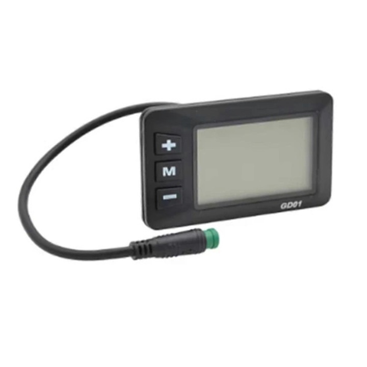 GD01 LCD kijelző elektromos kerékpárhoz, vízálló, fekete, 22.2mm, 24V/36V/48V