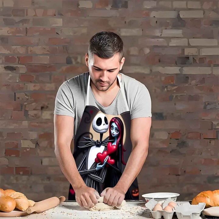 Sort din in cu imprimeu Disney Jack Skellington, moale si rezistent, multicolor