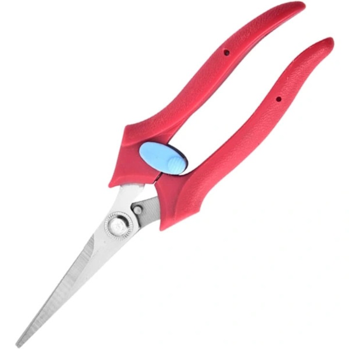 Kerti olló, gyümölcsvágó, kemény acél, ergonomikus, 20cm