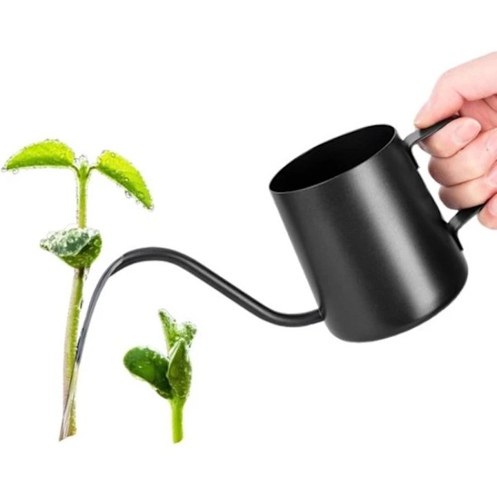 Stropitoare mini, inox, 350ml, negru, 19.2x8x8.6cm