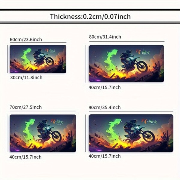 Mousepad gaming mare 60x30 cm multicolor