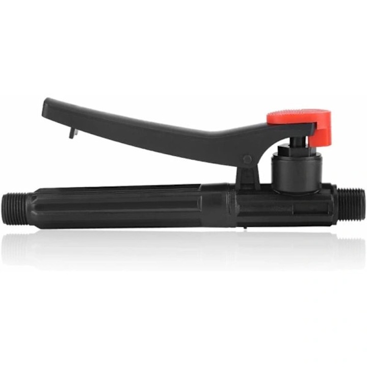 Pistol pulverizator, duza pentru gradina din plastic rezistent, maner ergonomic cu blocare automata si intrerupator, compatibil cu furtun de gradina, Negru/Rosu, 1 buc