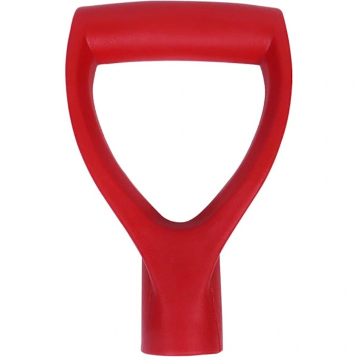 Maner tip D pentru lopata, maner de inlocuire, din polipropilena, suprafata antiderapanta, diametru interior 34 mm, rosu, 1 buc