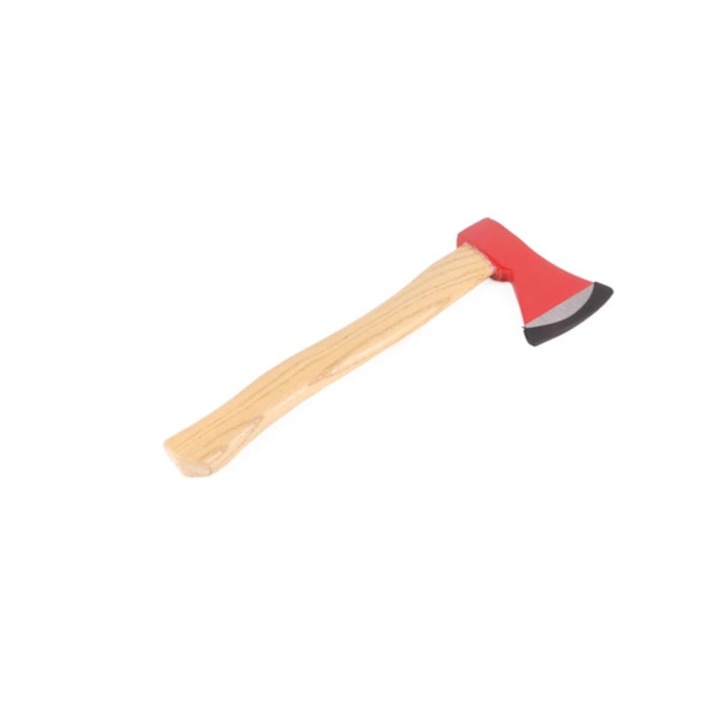 Topor de bucatarie, topor pentru lemn cu cap din otel, coada din lemn, 600 g, Rosu, 1 buc.