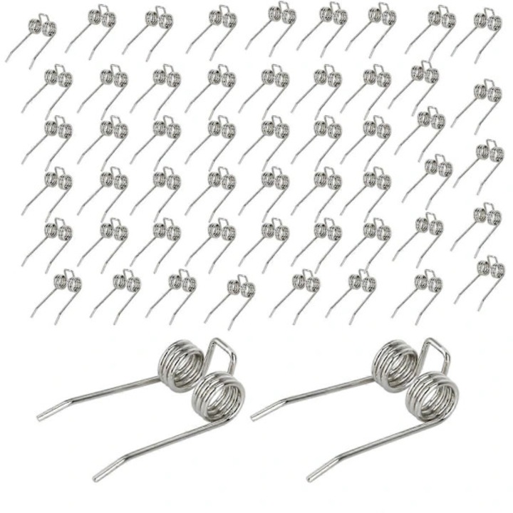 Set 54 bucati, arcuri de inlocuire pentru scarificator Greenworks 29272/27022/2500600G, otel rezistent, pentru indepartare muschi si resturi, argintiu, 54 buc