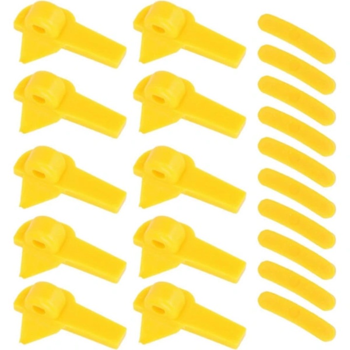 Set 20 bucati, protectii pentru montare anvelope, insertii pentru cap montare detasabil, din ABS, protectie janta, usor de instalat, galben