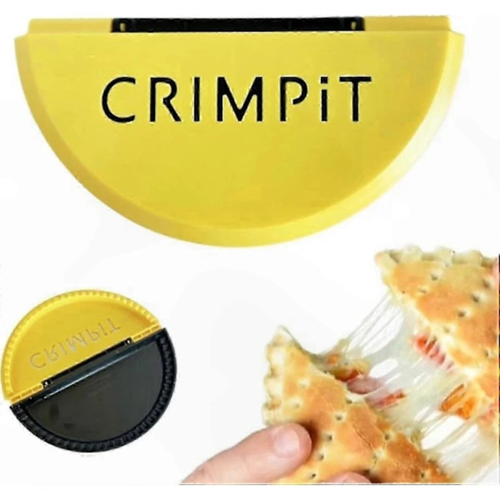 Crimpit szendvicssütő, tapadásmentes dupla serpenyő, újrafelhasználható, tűzhelyre és grillre, sárga, 1 db