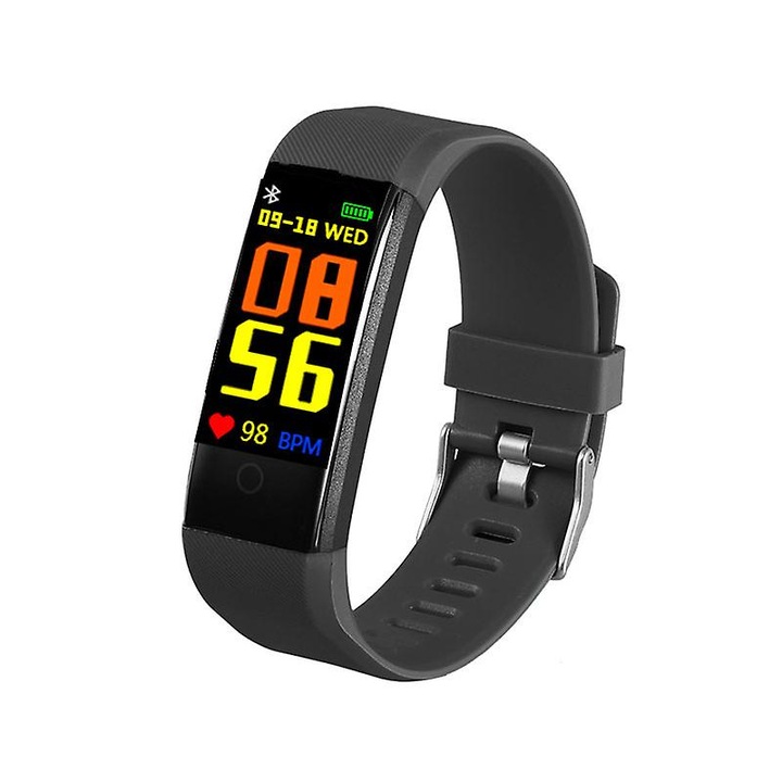 Fitnesz karkötő, standard modell, fekete piros lila kék zöld, 43x18x12mm
