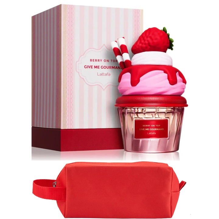 Set Parfum Lattafa Berry On Top Give Me Gourmand 75 ml Lattafa Parfum Arabesc, Femei, Gentuta parfumuri