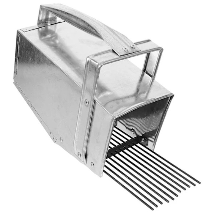 Colector fructe inox, ergonomic, argintiu, 34x20x11cm
