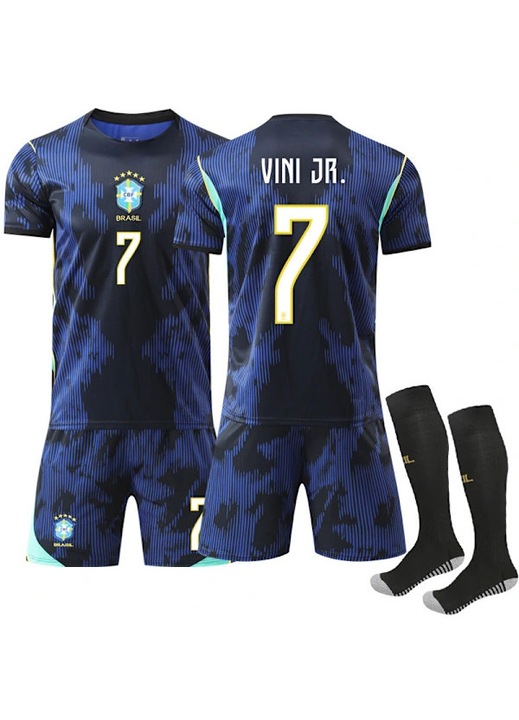 Echipament fotbal copii Brazilia Cupa Mondiala 2026 Vinicius Nr. 7, 140-150 CM