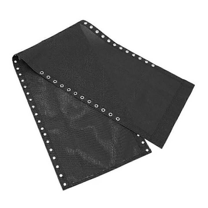 Husa de schimb pentru sezlong/scaun de plaja, din panza, respirant, cu inele metalice pentru prindere, negru, 160x43x0.3 cm, 1 buc