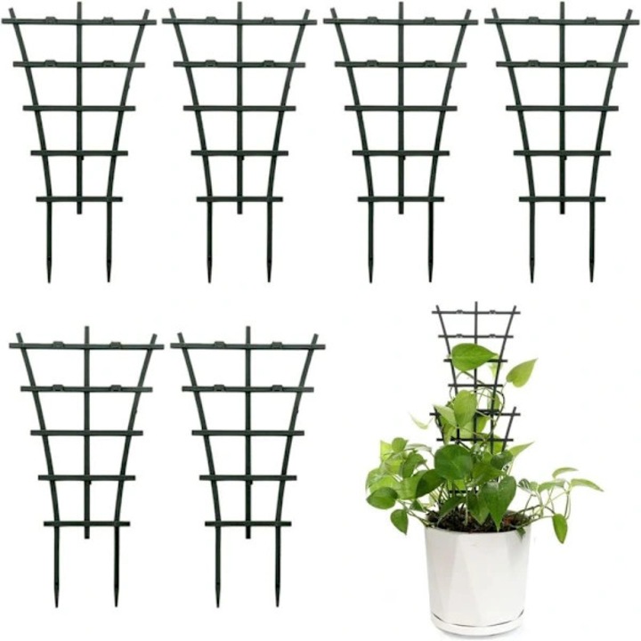 Suport plante cataratoare interior, set 6 buc, verde, 24.9x15cm, rezistent
