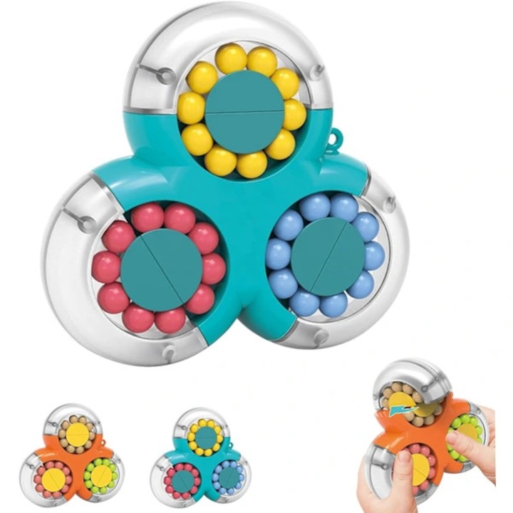Jucarie puzzle rotativa, multicolor, 60 bile, 3+ ani, 10x10cm