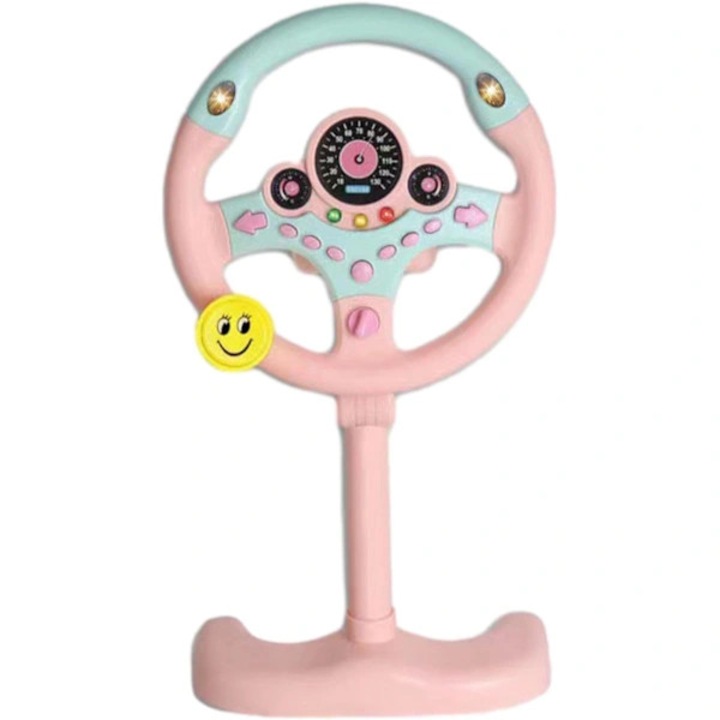 Volan jucarie electric 2025 Lamplig, cu lumini si sunete, interactiv, pedagogic, verde, 1 buc