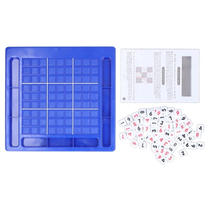 Oktató puzzle játék, 81 darab, műanyag, 4+ év, többszínű