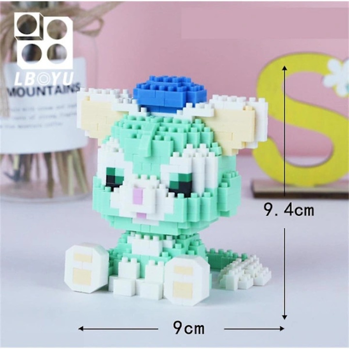 Set de blocuri de construit LCS, jucarie pedagogica pentru copii, din material non-toxic, Verde, 1 set, 9 x 9 x 9.4 cm