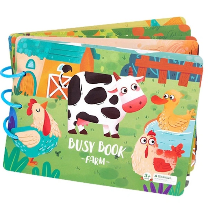 Carte educativa pentru copii, jocuri interactive, multicolor, 30.5x21.7x3.3cm