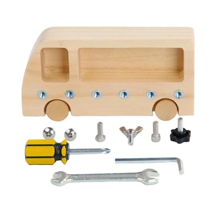 Set jucarii educative, surubelnita, cheie reglabila, cheie imbus, piulita aripa, multicolor, dimensiuni diverse