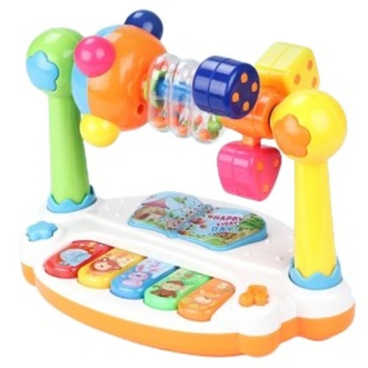 Pian muzical rotativ pentru bebelusi cu lumina si sunet, jucarie educativa, multicolor