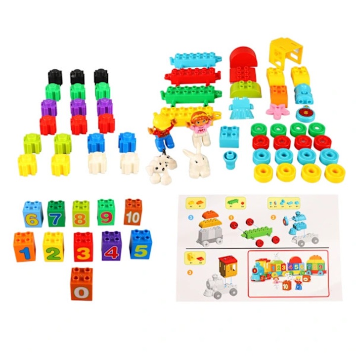Set de constructie jucarie educationala, multicolor, 28 piese, 3D, 28x20x16cm