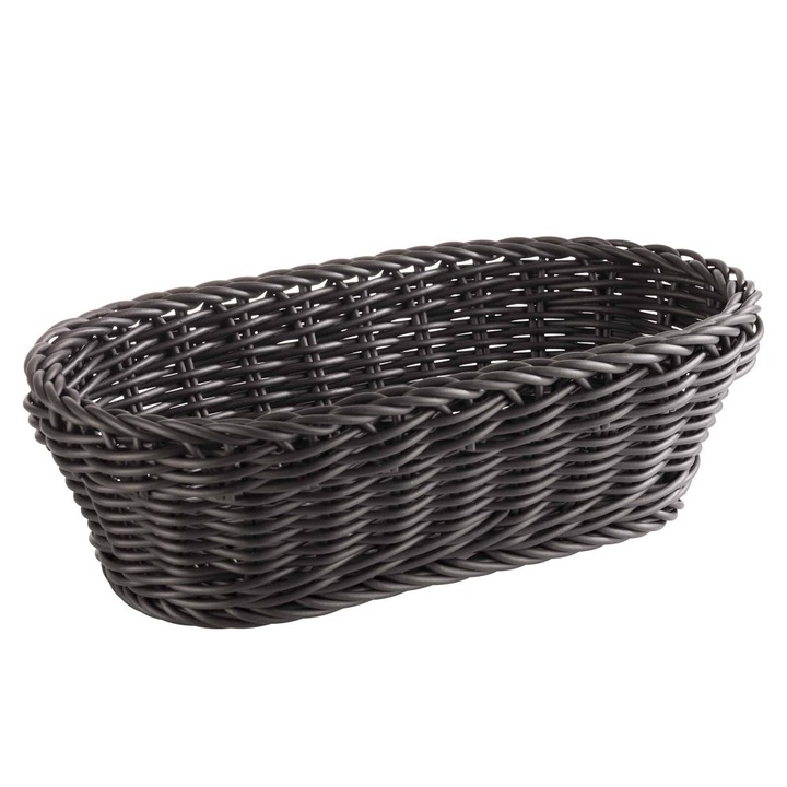Cos servire polyrattan paine, fructe 28x16cm