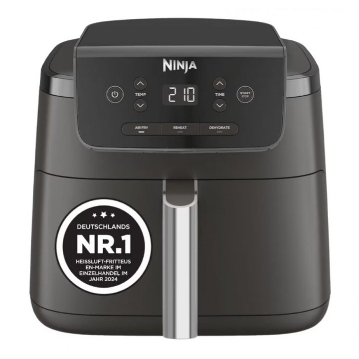 Friteuza cu aer cald Ninja AF110EU, 4.7L, 3 functii in 1, 2000W, panou digital, cos antiaderent, negru, termen livrare 7-8 zile