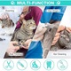 Sac de baie pentru pisici, husa de spalat si imobilizare, cu fermoar pentru labuta si 4 snururi reglabile, manere pentru ridicare, din poliester respirabil, turcoaz/alb, 1 buc, 55 cm lungime corp, circumferinta cap 30 cm