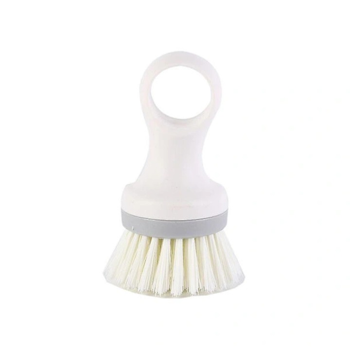 Perie de vase rotunda, alb-gri, 12x7x7cm, maner ergonomic, peri medii