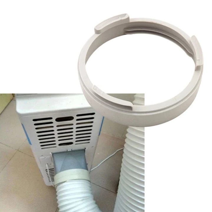 Hordozható légkondicionáló elszívó adapter O15 cm, tömlőcsatlakozó, tartós műanyagból, könnyű szerelés, szürke, 1 db