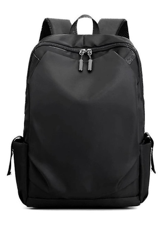 Laptop hátizsák, nylon, nagy kapacitású, laptoptartó rekesz, USB port és fejhallgató port, állítható pántok, Fekete, 44x27x14 cm