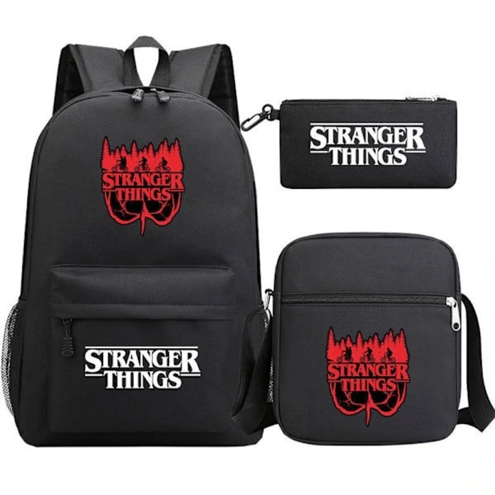 Stranger Things 3 részes iskolatáska és táska szett, vászon, 21cm
