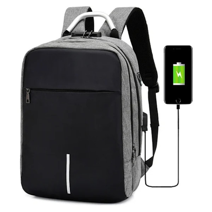 USB laptop hátizsák, nagy kapacitású, lopásgátló, uniszex