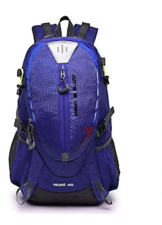 Nylon hátizsák/iskolatáska, multifunkcionális, vízálló és légáteresztő, tehercsökkentő rendszerrel, párnázott állítható vállpántokkal és laptop rekesszel SJB1, Kék, 36-55L