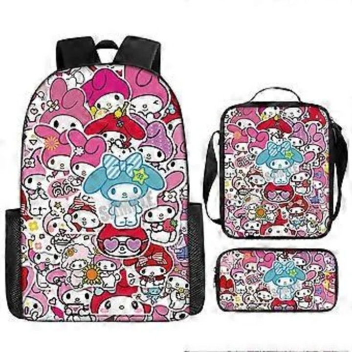 Ghiozdan scolar set Kuromi multicolor 17inch
