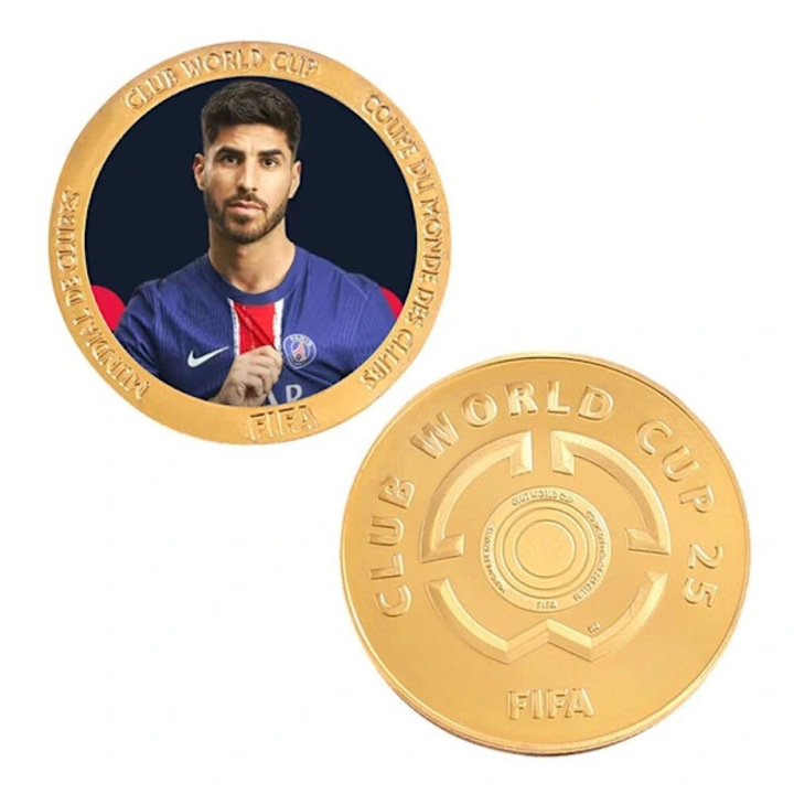 FIFA Club Világkupa 25. évfordulós emlékérme, játékos képpel, arany