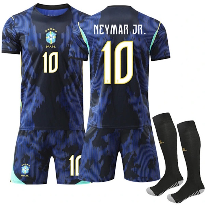 Brazília 2026 futballmez Neymar Jr 10-es számmal, többszínű, gyerek és felnőtt