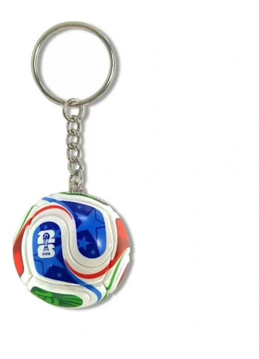 6 db focis kulcstartó szett – FIFA 2026 Világkupa szuvenír, Többszínű
