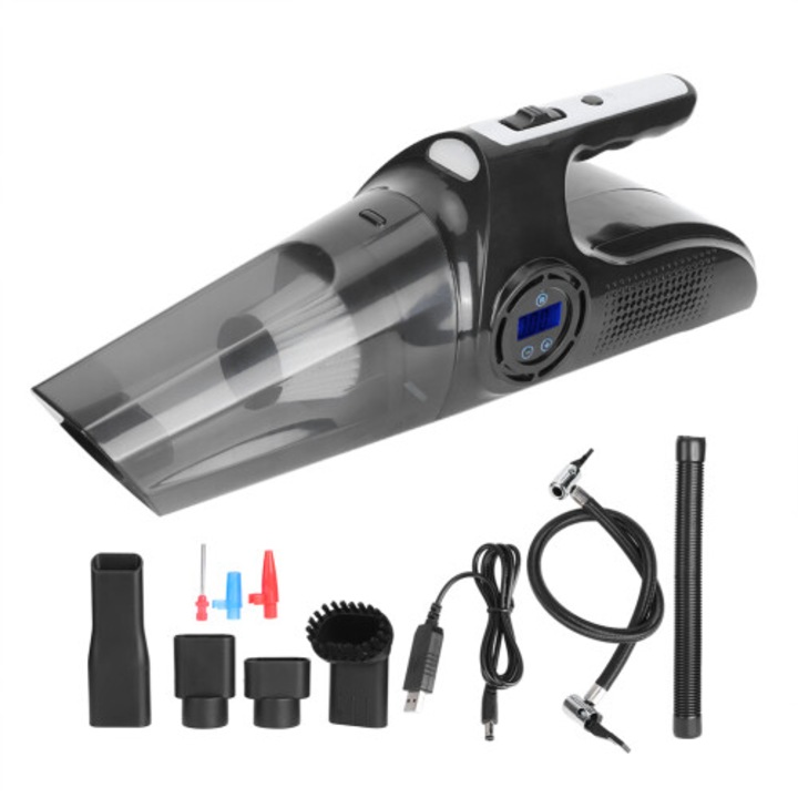 Aspirator portabil multifunctional 4 in 1 fara fir, orificiu aspirare 360 grade