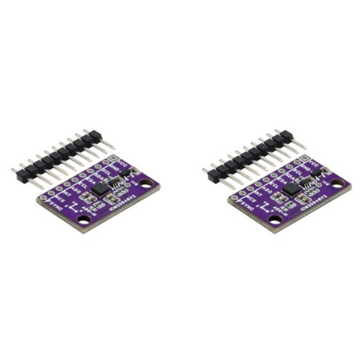 2 darabos készlet, 9DOF ICM20948V2 ICM-20948 érzékelő modul, giroszkóp, gyorsulásmérő, magnetométer, MPU-9250 helyett, lila