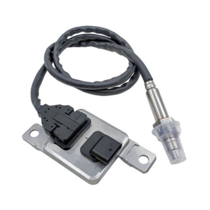 NOx és oxigén érzékelő (lambda szonda) 8K0907807J 5WK97205 5WK9-7205, kompatibilis Audi A4/A5/A6/Q5, közvetlen beszerelés, ezüst, 1 db