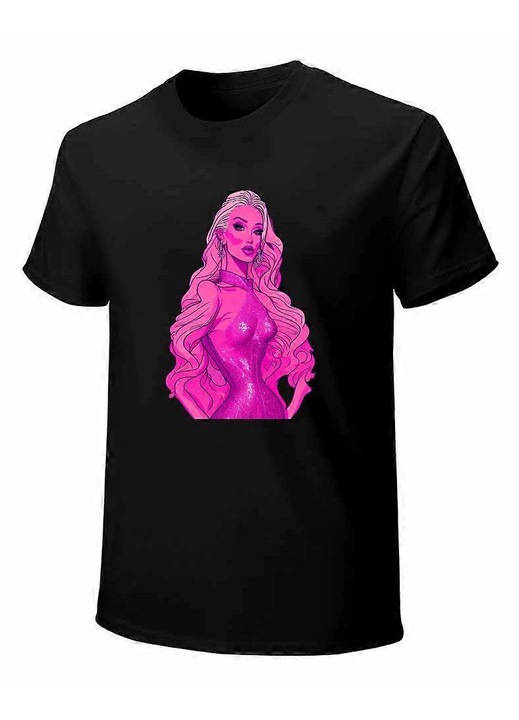 Tricou dama portret artistic bumbac, S INTL