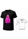 Tricou dama portret artistic bumbac, S INTL