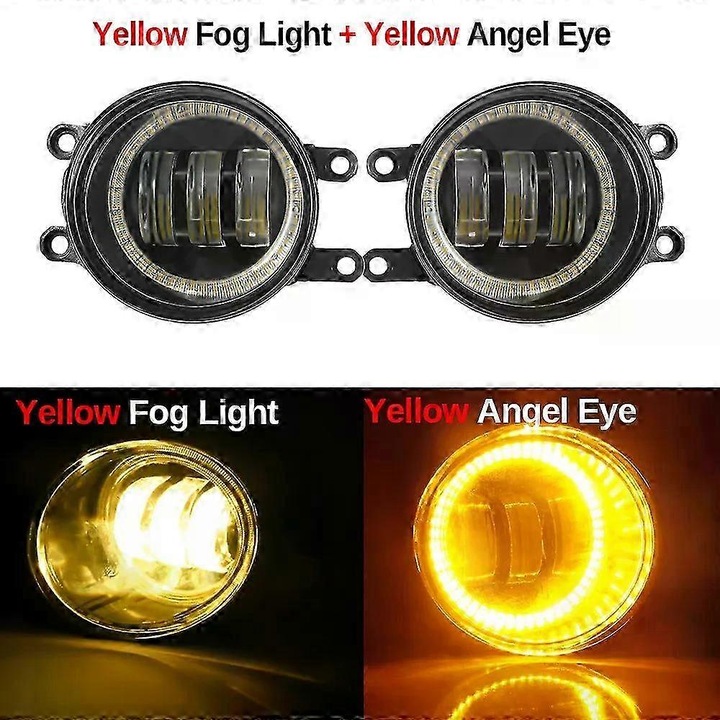 Ködlámpa / ködlámpa Toyota Camry 2018-2021, LED DRL Angel Eye-val, H11, Canbus, vízálló, sárga, 2 darabos szett