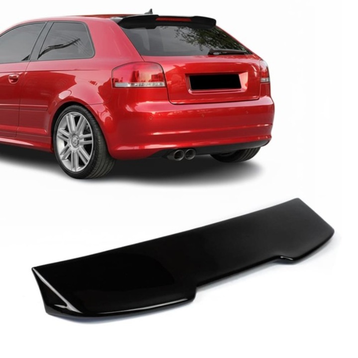 Eleron Csomagtartó Spoiler Hátsó Ablak Spoiler RS Stílus AUDI A3 8P Hatchback, 2005-2012, Fényes Fekete