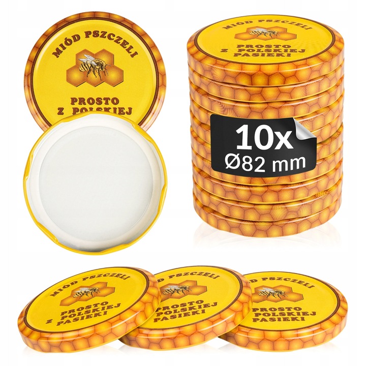 Set Capace Ermetice Din Plastic Cu 6 Prinderi Pentru Borcane Fi 82 mm, Superbutelki, 82 mm, Multicolore, Calitate, 10 Bucati